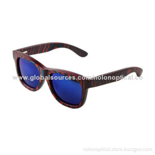 Fashion high quality handmade wood sunglasses with polarized lens in multicolor, CE/FDA marks